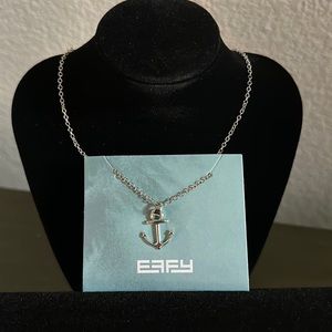 🆕⭐️EFFY silver tone anchor pendant with 18” chain